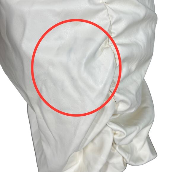 Amanda Uprichard Palma Leather Dress in Cream NWOT Medium - Picture 5 of 10